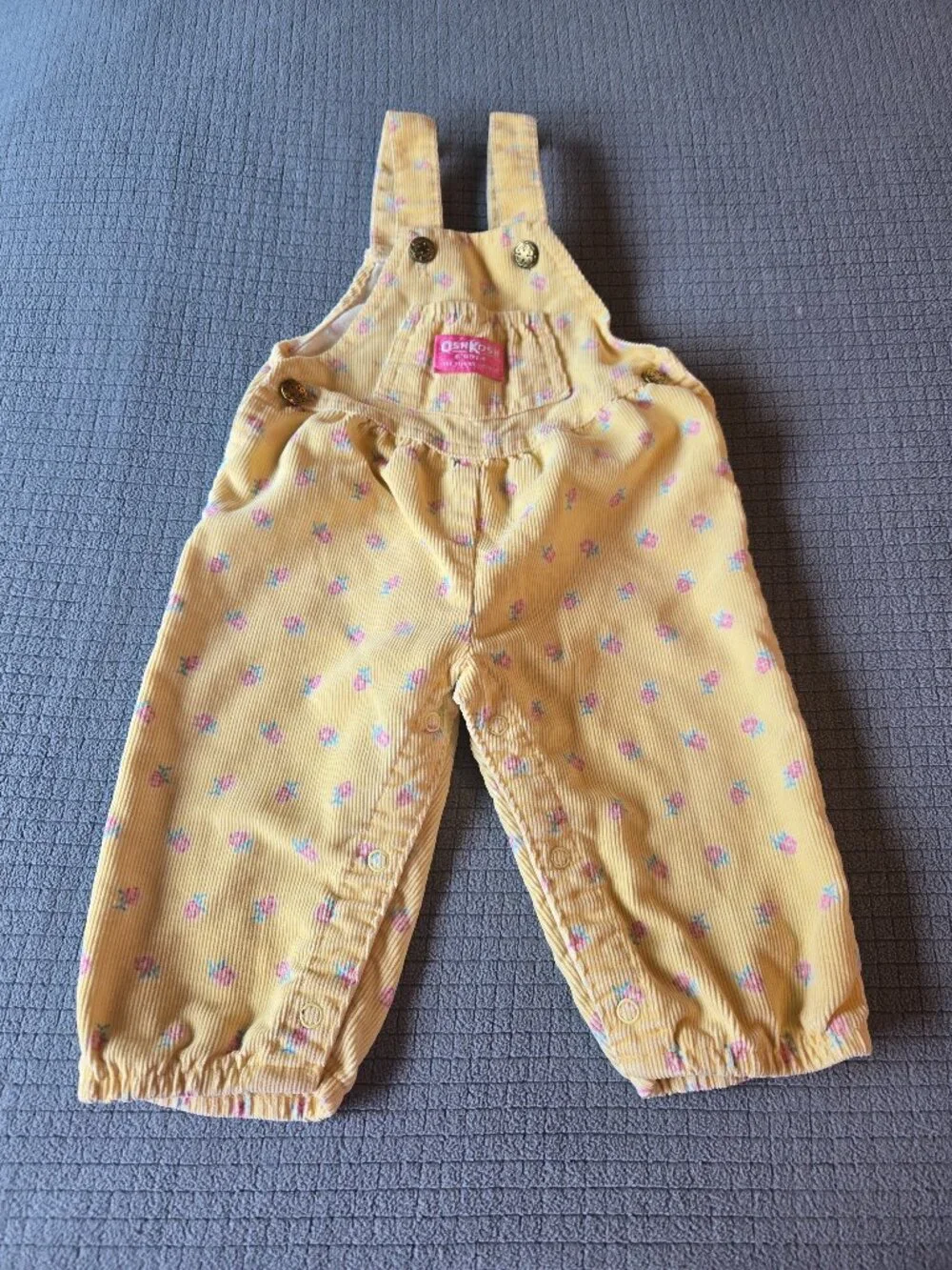 Vintage 90's Oshkosh Corduroy Overalls size 6/9 month